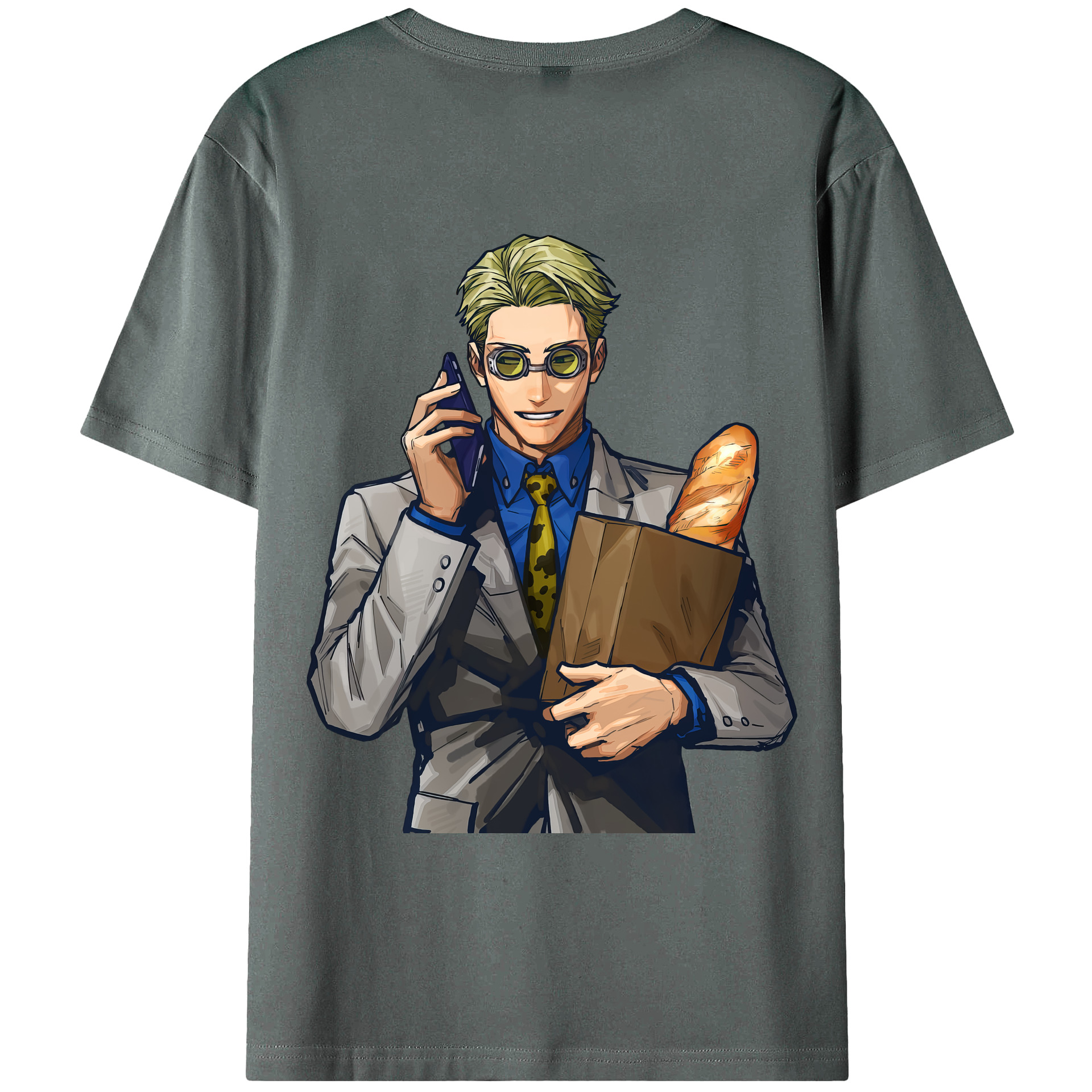 （画像用） 呪術廻戦 Jujutsu Kaisen 綿100％ メンズ半袖Tシャツ（バックプリント） 通気性